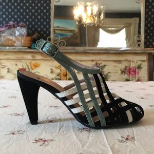 Farylrobin by Anthropologie Gaia Cage Heels